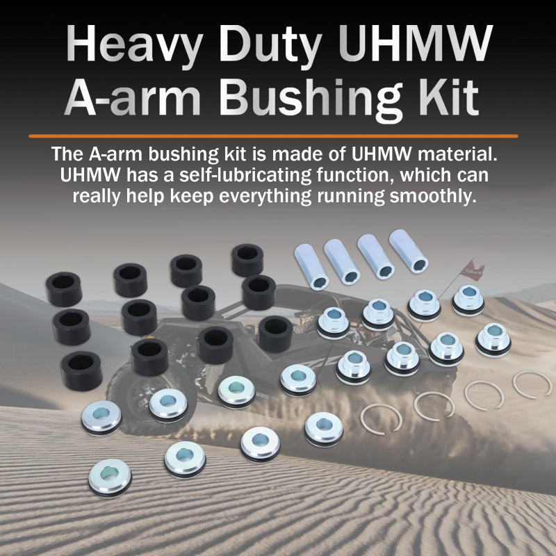 مجموعة جلبة ذراع التحكم UHMW A-arm شديدة التحمل من Qagea متوافقة مع Polaris RZR PRO XP 4 (2020+) تحل محل AAB-P-RZRXPTS-001 CT-024 - Image 3